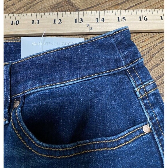 Chicos Jeans Size 0.5 US 6 XS Platinum Straight Crop Slim Fit Pants - Picture 7 of 12